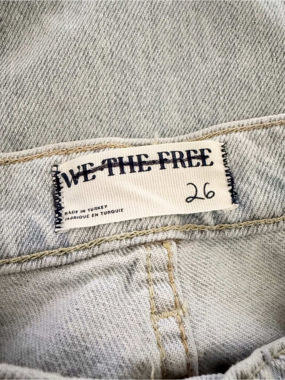 Free People We The Free Tinsley Baggy High Rise Straight Jean Sz.26 - Picture 8 of 9